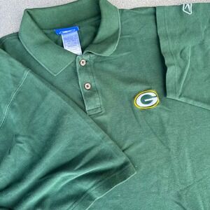 NFL Reebok Green Bay Packers NFL Polo Short Sleeve Mens XL